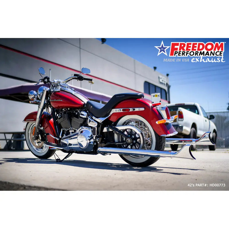 Freedom Performance Scarico Sharktail True Duals omologato CE Thorcat per Harley