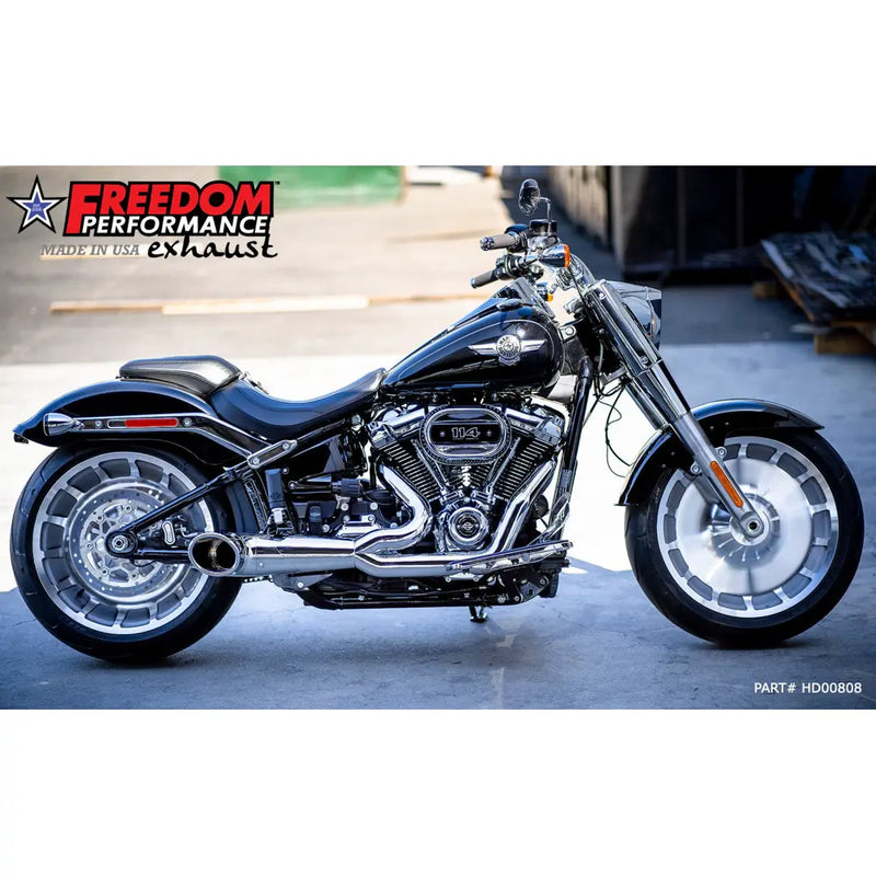 Freedom Performance Scarico Shorty Turn Out 2-into-1 per Harley