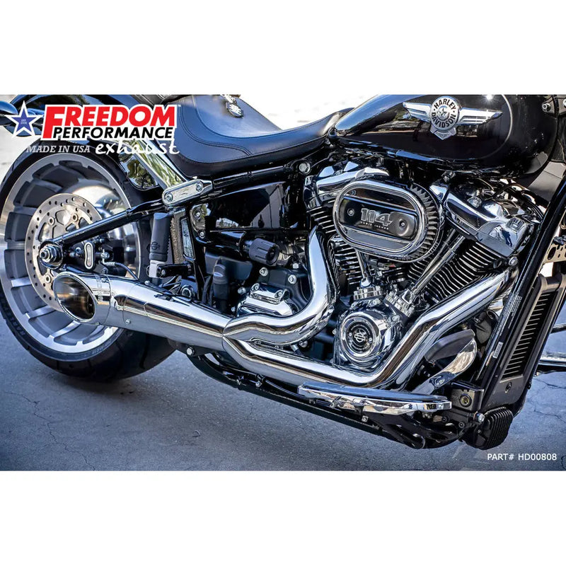 Freedom Performance Scarico Shorty Turn Out 2-into-1 per Harley