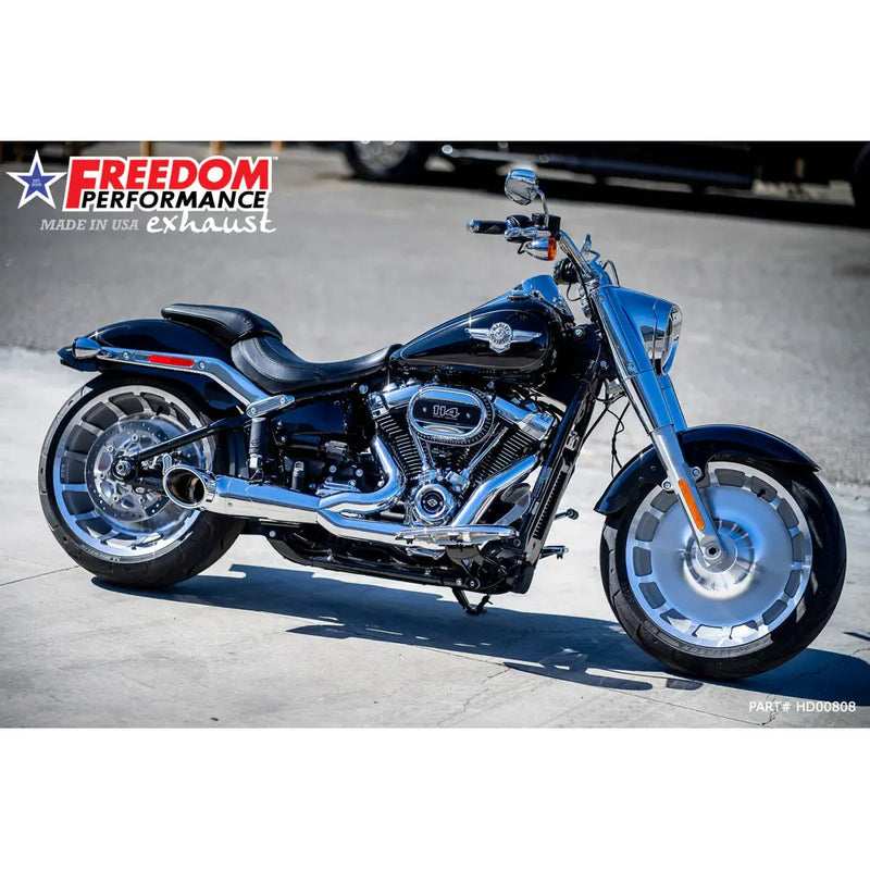 Freedom Performance Scarico Shorty Turn Out 2-into-1 per Harley