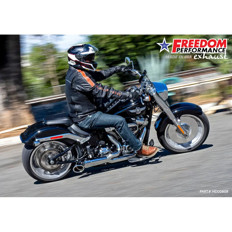 Freedom Performance Scarico Shorty Turn Out 2-into-1 per Harley