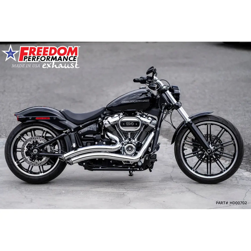 Freedom Performance Scarico Sharp Curve Radius Slash Cut per Harley