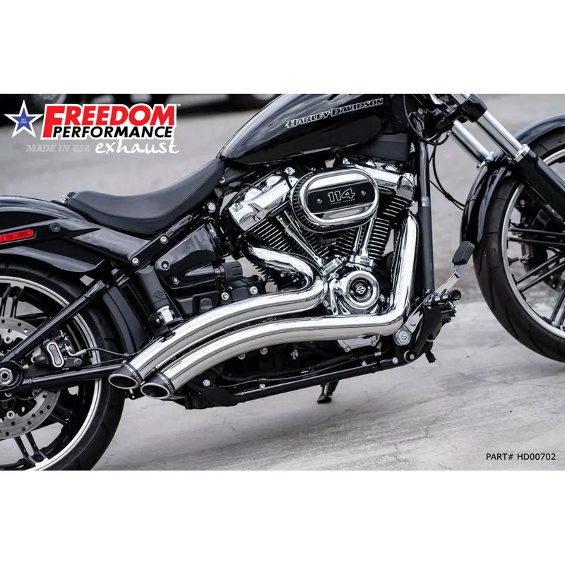 Freedom Performance Scarico Sharp Curve Radius Slash Cut per Harley