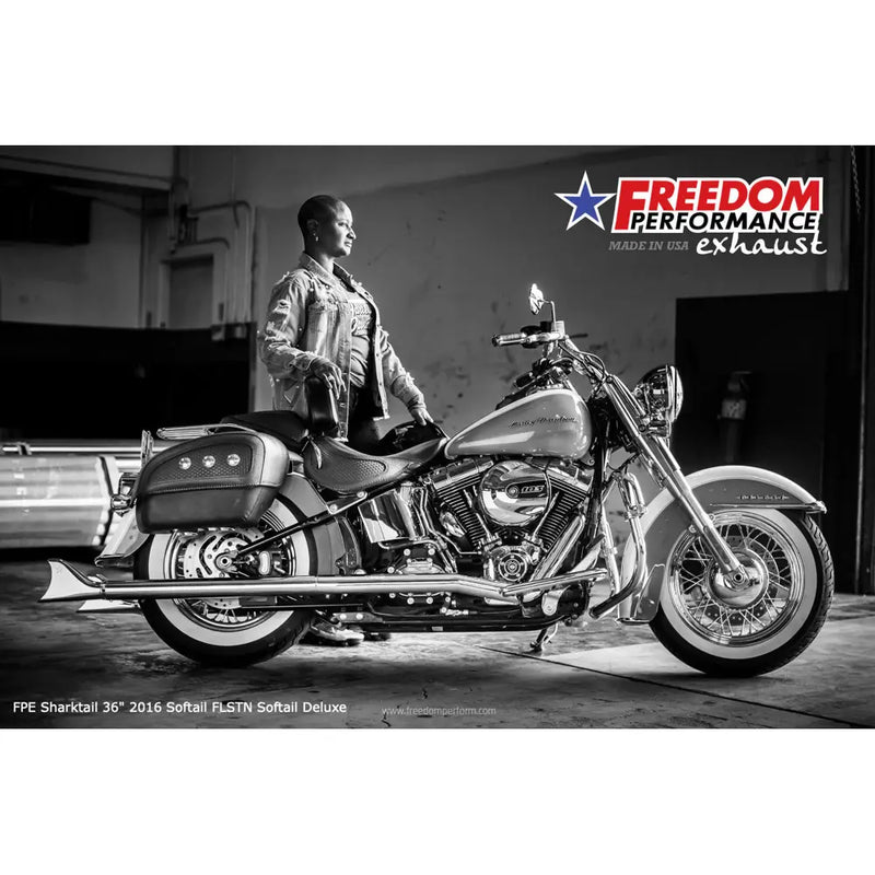 Freedom Performance Scarico Sharktail True Duals omologato CE Thorcat per Harley