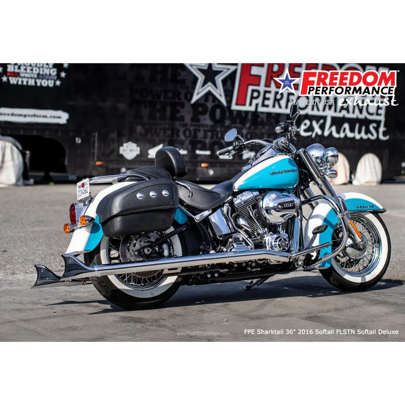 Freedom Performance Scarico Sharktail True Duals omologato CE Thorcat per Harley