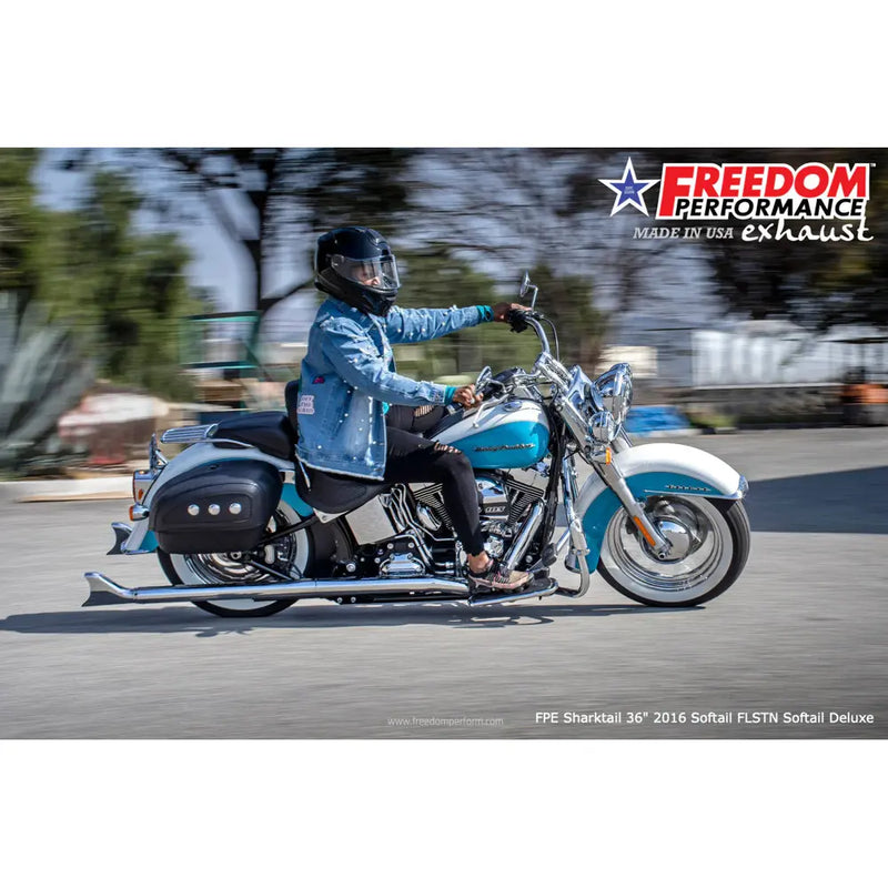 Freedom Performance Scarico Sharktail True Duals omologato CE Thorcat per Harley