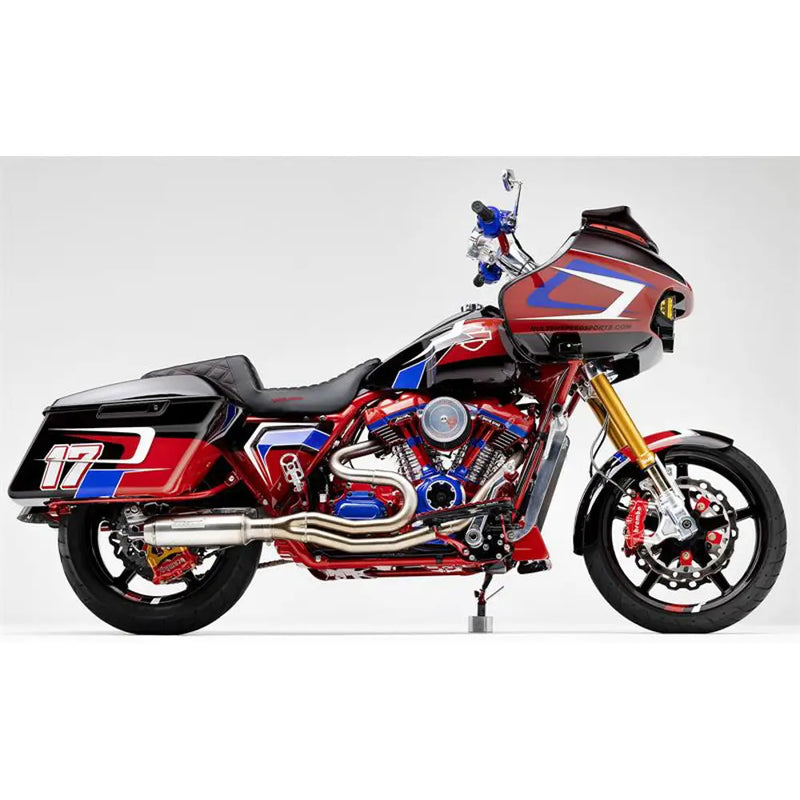 Sistema di scarico Bassani Road Rage Super Bike 2-into-1 per Harley