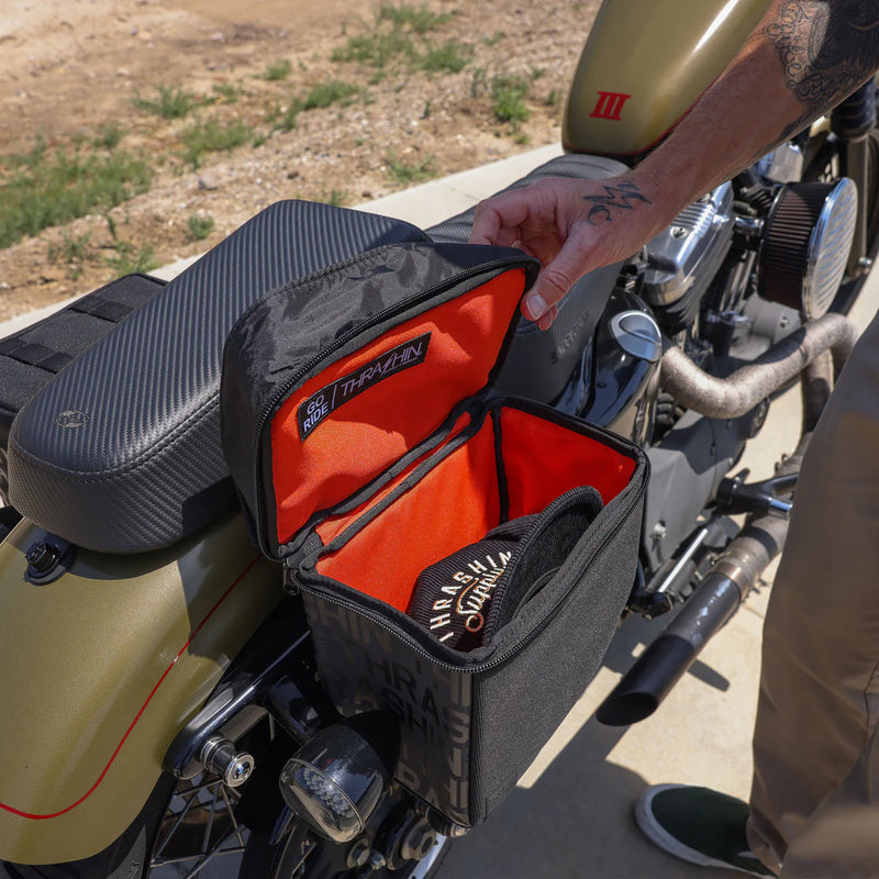 Thrashin Supply Mini Essential Set di borse laterali per moto da 8 litri
