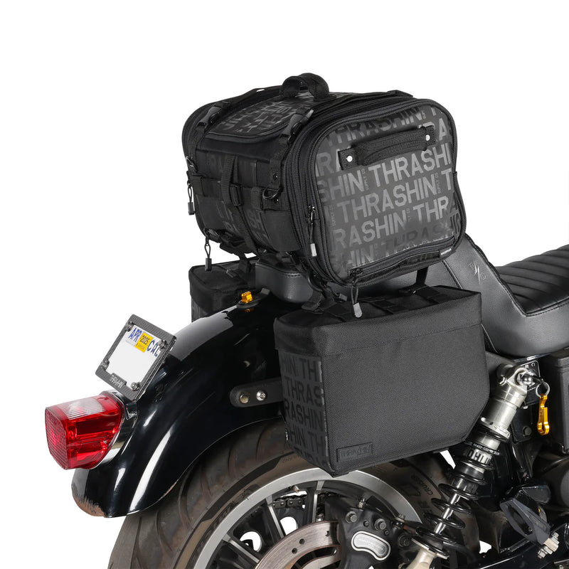 Thrashin Supply Set di borse laterali per moto Throw-Over Essential Base 10L
