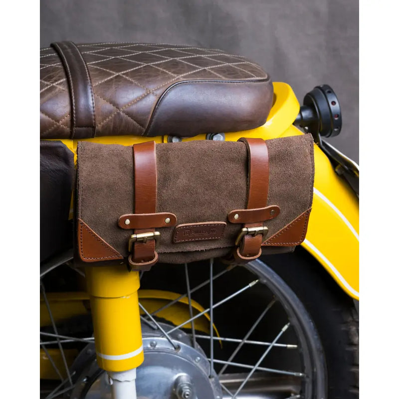 Rotolo porta attrezzi in pelle per moto Trip Machine