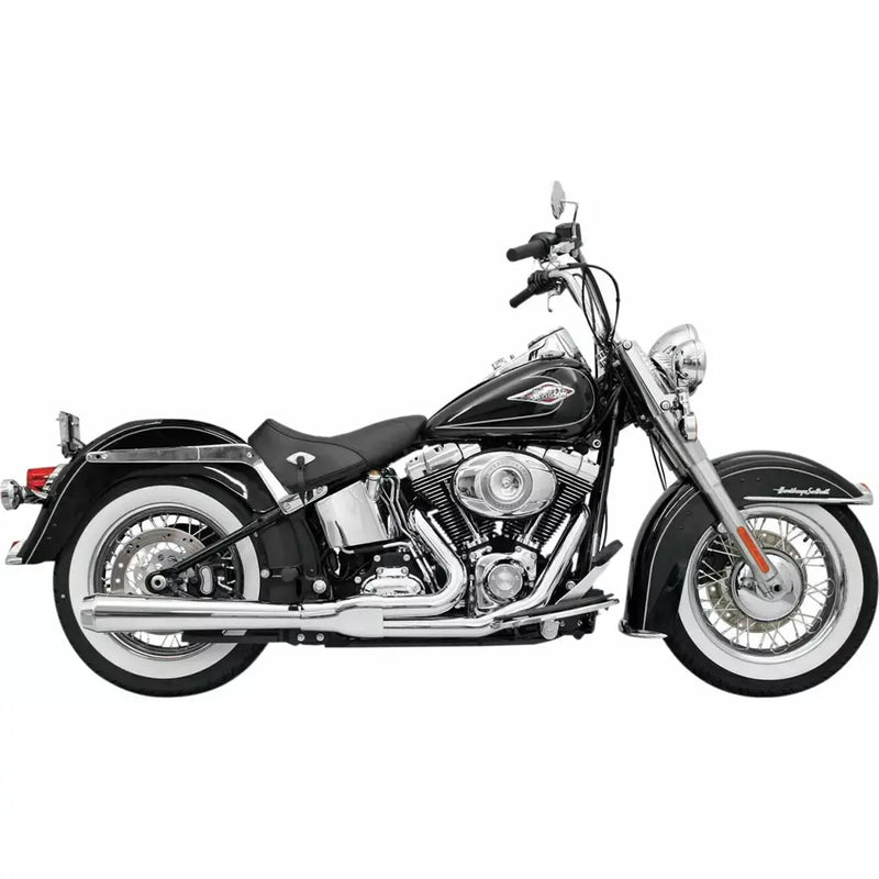 Sistema di scarico Bassani Road Rage Long Megaphone 2-into-1 per Harley