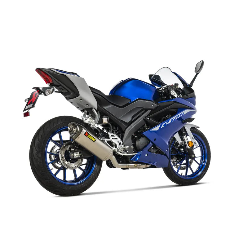 Akrapovic Racing Line Exhaust System for Yamaha 21-24 MT125 (1-into-1 header with titanium muffler / carbon end cap) (EC/ECE-approved) (S-Y125R8-HZT)  - Customhoj