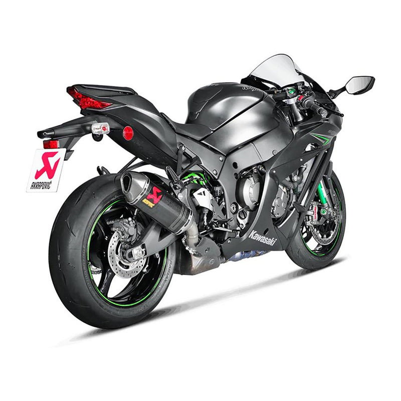 Akrapovic Slip-On Series Muffler for Kawasaki 16-20 Ninja ZX-10R / ZX-10RR / ZX-10R SE (Carbon muffler with carbon end cap) (EC/ECE Approval) (S-K10SO16-HZC)