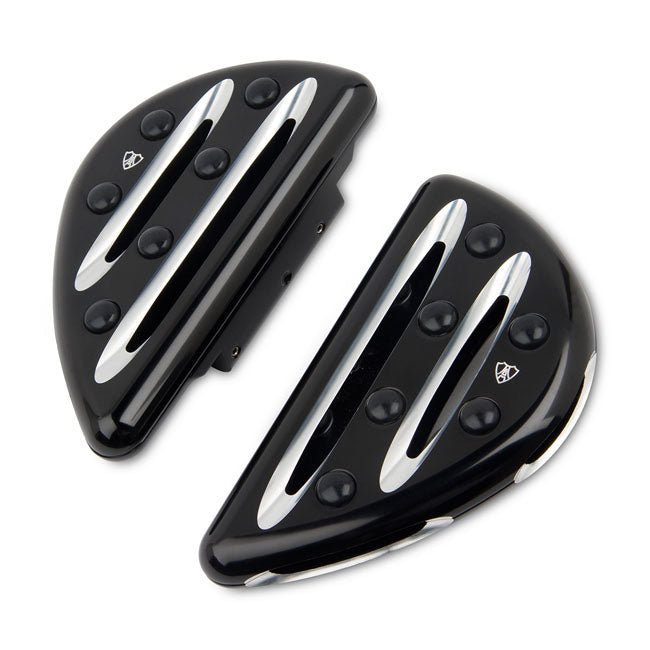 Arlen Ness Deep Cut Mini Rider Floorboards for Indian 15 - 20 Indian Scout; 16 - 18 Victory Octane Black - Customhoj