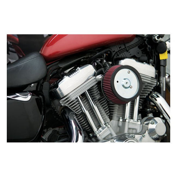 Arlen Ness Stage 1 Big Sucker Air Cleaner Custom for Harley 88-22 Sportster XL with custom round air cleaner cover / Plain
