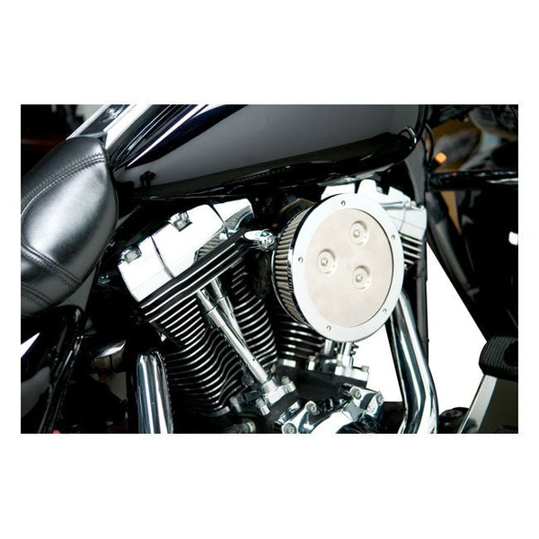 Arlen Ness Stage 1 Derby Sucker Air Cleaner for Harley 99 - 17 Twin Cam (excl. 99 - 01 FLT EFI; 08 - 16 Touring; 16 - 17 Softail; 2017 FXDLS) Chrome - Customhoj