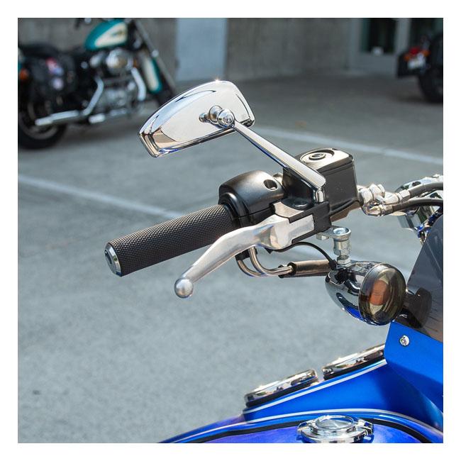 Arlen Ness Tearchop Motorcycle Mirror Black Left - Customhoj