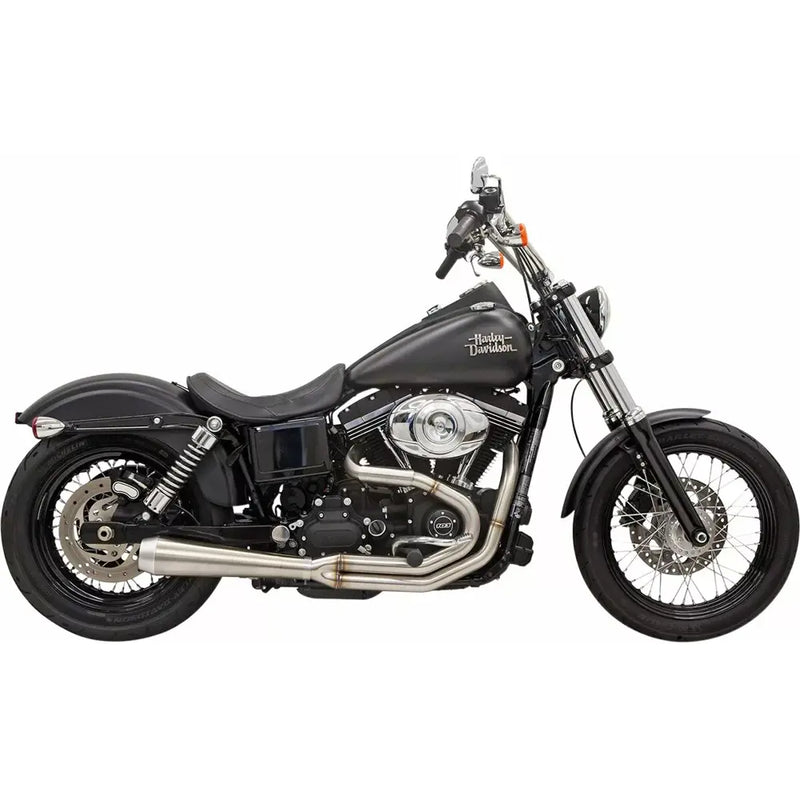 Sistema di scarico Bassani Road Rage III Stainless 2-into-1 per Harley