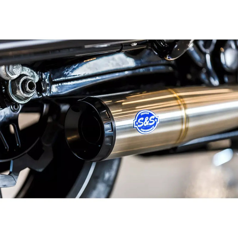 S&S Sistema di scarico Diamondback in acciaio inox 2-into-1 per Harley