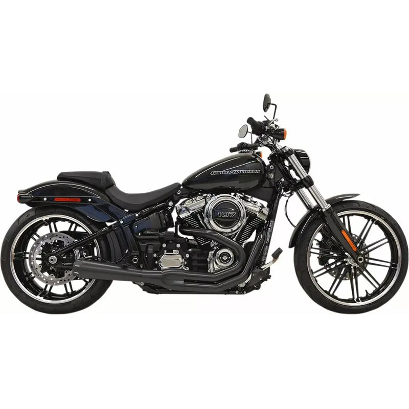 Bassani Road Rage II 2-into-1 Exhaust System for Harley 18-24 Softail FXBR Breakout / FLFB Fat Boy / FXDRS / Black  - Customhoj