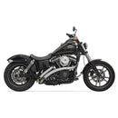 Bassani Sweeper Radial Exhaust System for Harley 91-17 Dyna / Chrome with chrome heat shields  - Customhoj