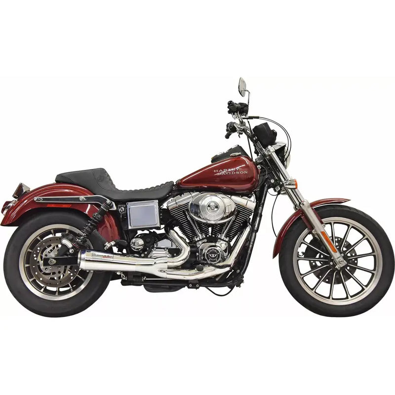 Bassani The Ripper Short 2-into-1 Exhaust System for Harley 91-05 Dyna with mid controls / Chrome  - Customhoj