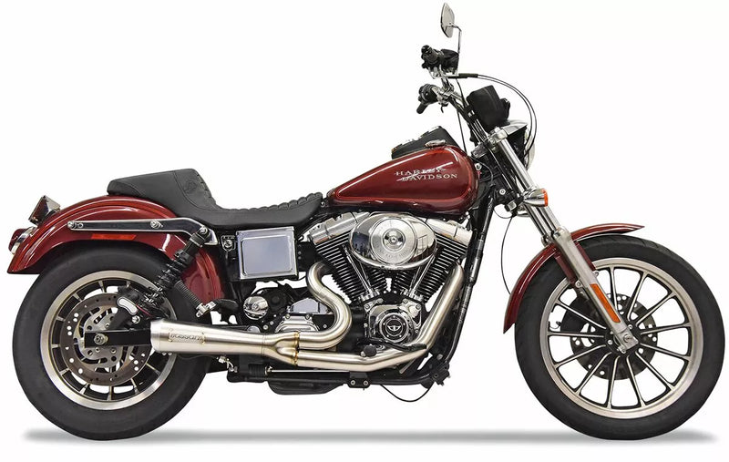 Bassani The Ripper Short 2-into-1 Exhaust System for Harley 91-05 Dyna with mid controls / Stainless  - Customhoj