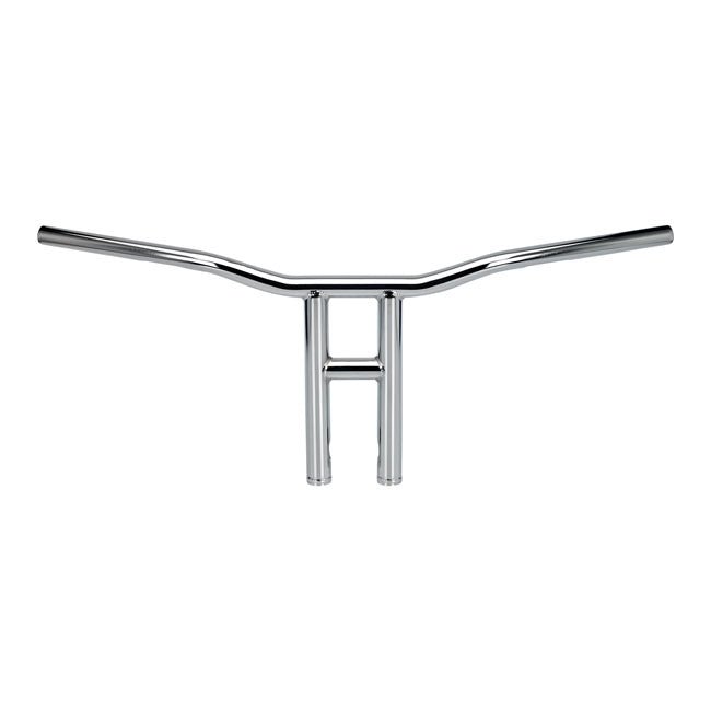 Biltwell 1-1/8" Tyson XL Motorcycle Handlebars 12" Chrome / With dimples (for Harley controls)