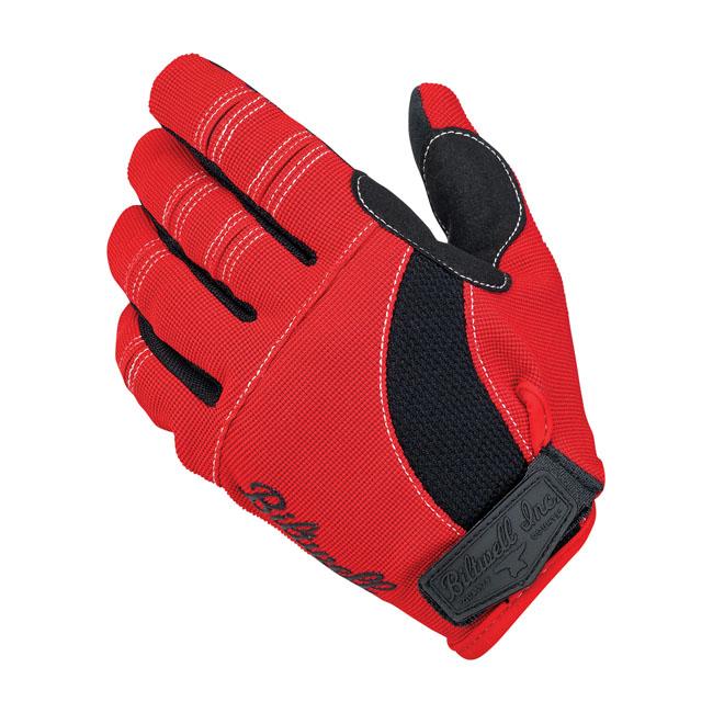 Biltwell Moto Motorcycle Gloves Red/Black / XS