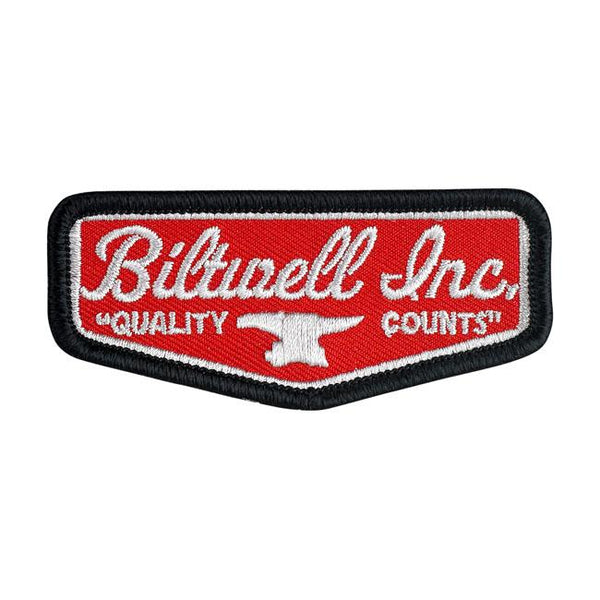 Biltwell Shield 3" Patch Red/Gray/Black