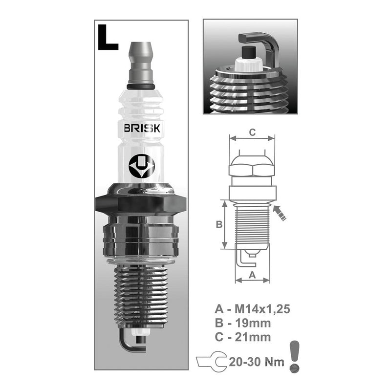 Brisk LR17YC-1 Spark Plug