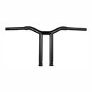 Burly Dominator Straight 1-1/4" T-Bar Handlebars 12” Rise Gloss Black