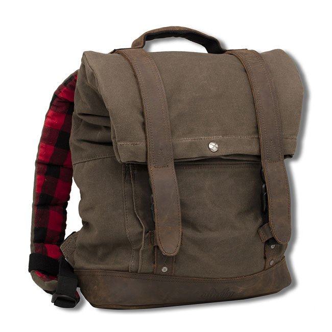 Burly Roll Top Voyager Backpack Dark Oak