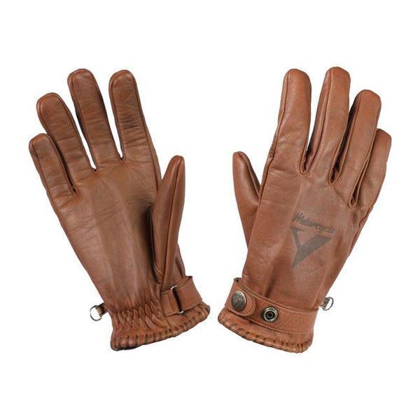 By City Iconic Motorcycle Gloves Brown / XS