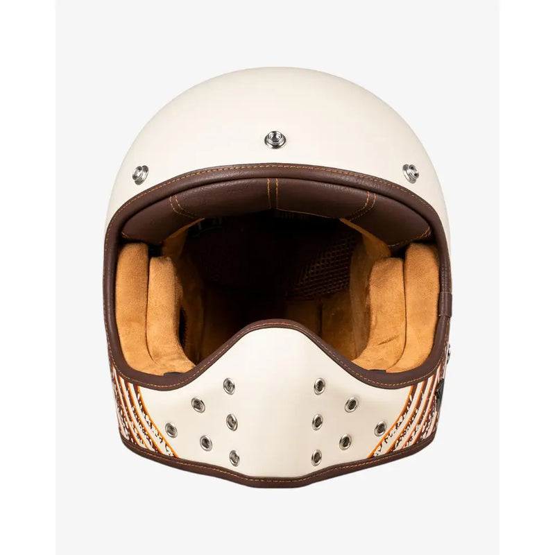 By City The Rock Retro Motocross Motorcycle Helmet  - Customhoj