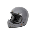 By City The Rock Retro Motocross Motorcycle Helmet Gray / XS (53-54cm)  - Customhoj