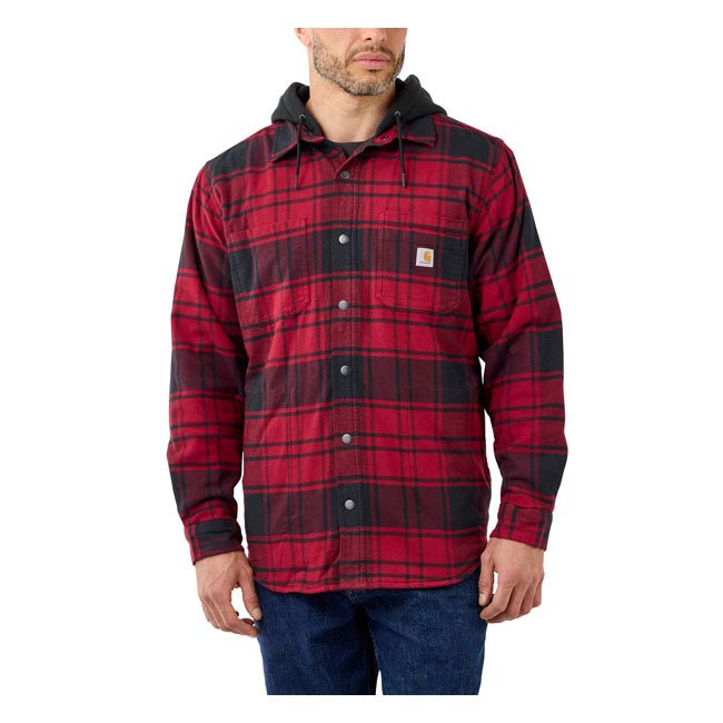 Carhartt Flannel Hooded Shirt Oxblood