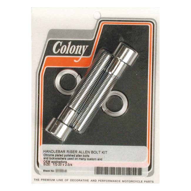 Colony Riser Bolt Set Chrome allen head / 1/2-20 / 2 3/4" (6.98cm)