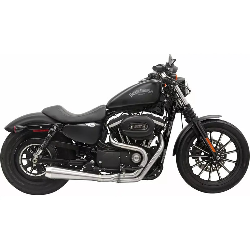 Sistema di scarico Bassani Road Rage III Stainless 2-into-1 per Harley