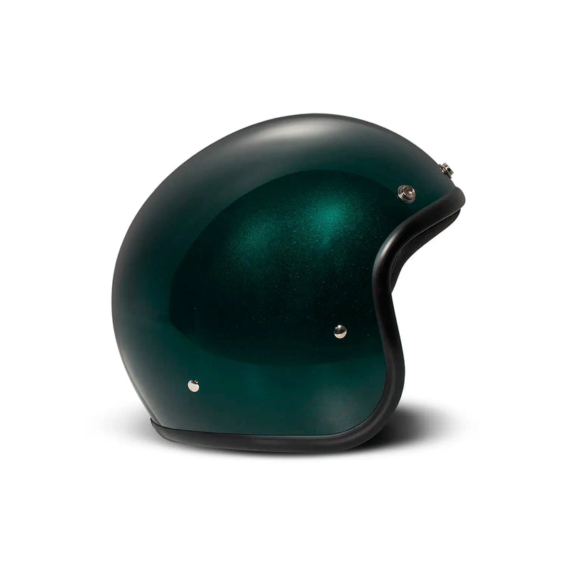 DMD Retro Metallic Open Motorcycle Helmet Deep Green / XS (54cm)  - Customhoj