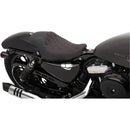 Drag Specialties 3/4 Solo Seat for Harley 04-22 XL Sportster / Diamond Black / Red  - Customhoj
