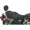 Drag Specialties Low Profile Wide Touring Seat for Harley 04-22 XL Sportster / Pillow Top Black  - Customhoj