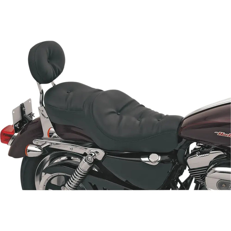 Drag Specialties Low Profile Wide Touring Seat for Harley 04-22 XL Sportster / Pillow Top Black  - Customhoj