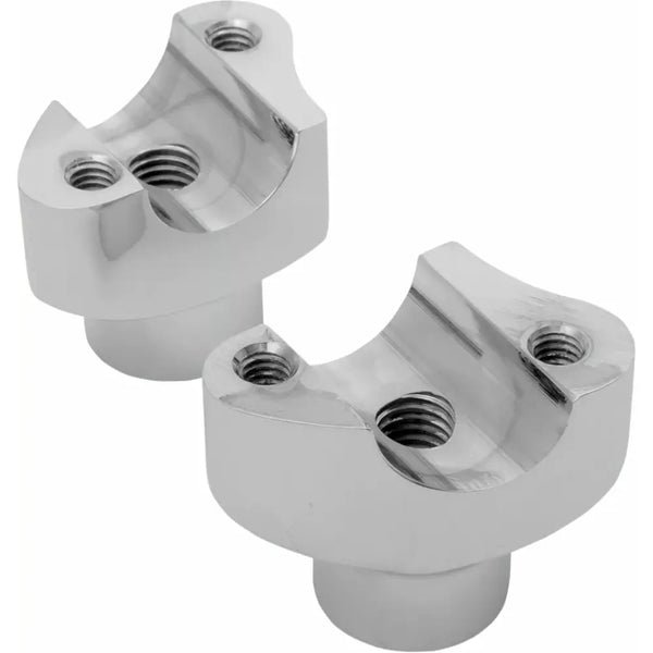 Drag Specialties OEM Style Aluminium Handlebar Risers without Top Clamp Chrome / 1.75" (4.4cm)