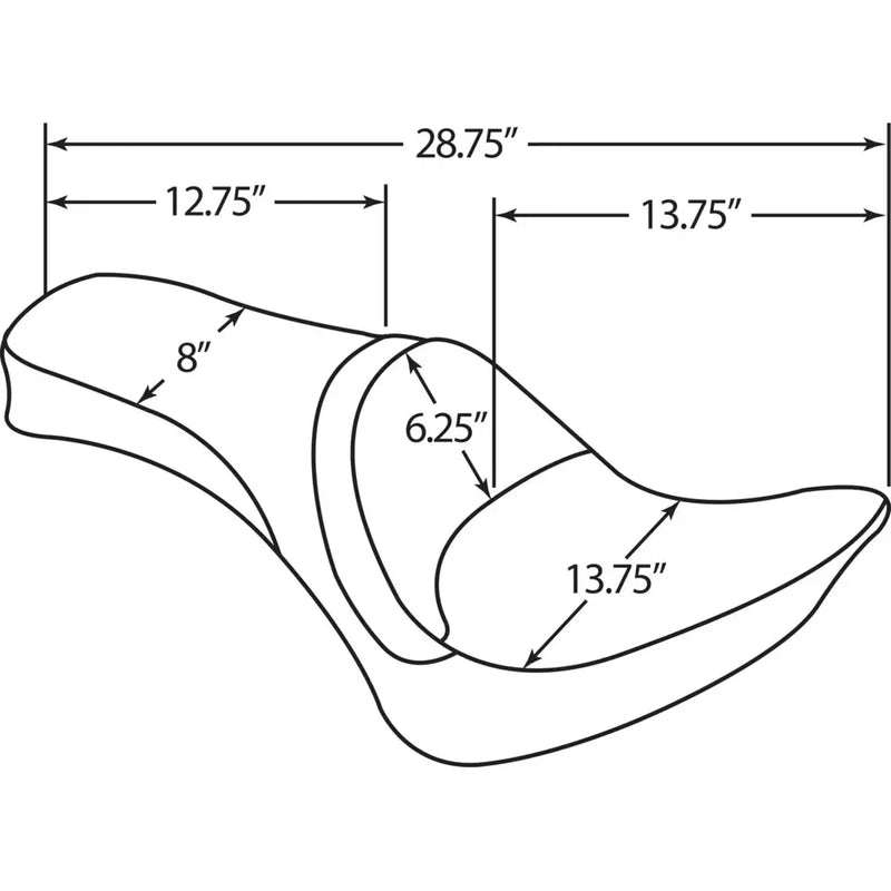 Drag Specialties One Piece 2-Up Seat for Harley 84-99 Softail  - Customhoj