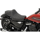 Drag Specialties Predator III Seat for Harley 04-22 XL Sportster / Diamond Black / Silver  - Customhoj