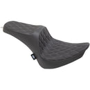 Drag Specialties Predator III Seat for Harley 06-17 Softail Heritage / Deluxe / Diamond Black / Silver  - Customhoj