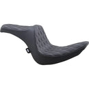 Drag Specialties Predator III Seat for Harley 07-17 Softail Fat Boy / Diamond Black / Silver  - Customhoj