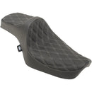 Drag Specialties Predator III Seat for Harley 82-03 XL Sportster / Diamond Black / Silver  - Customhoj
