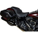 Drag Specialties Predator Seat for Harley 18-25 Softail Sport Glide & Low Rider / S / ST / Diamond Black / Silver  - Customhoj